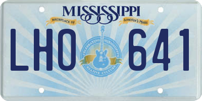 MS license plate LHO641