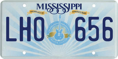 MS license plate LHO656