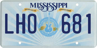 MS license plate LHO681