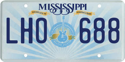 MS license plate LHO688