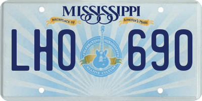 MS license plate LHO690