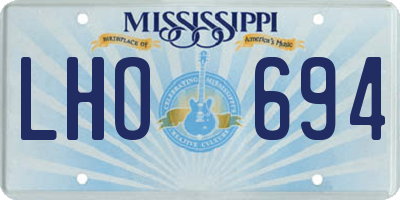 MS license plate LHO694