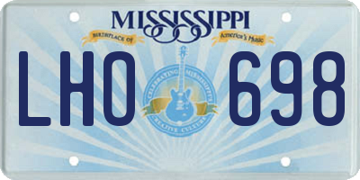 MS license plate LHO698