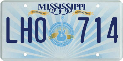 MS license plate LHO714