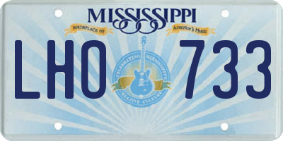 MS license plate LHO733