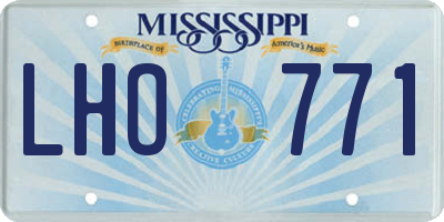 MS license plate LHO771