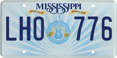 MS license plate LHO776