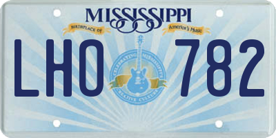 MS license plate LHO782