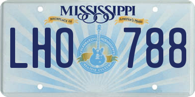 MS license plate LHO788