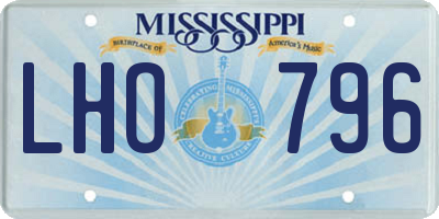MS license plate LHO796