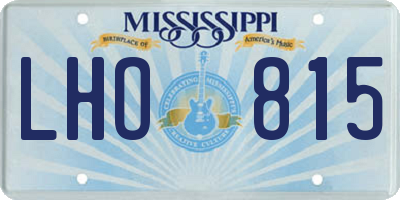 MS license plate LHO815