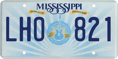 MS license plate LHO821