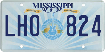MS license plate LHO824
