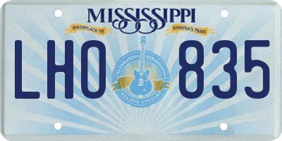 MS license plate LHO835