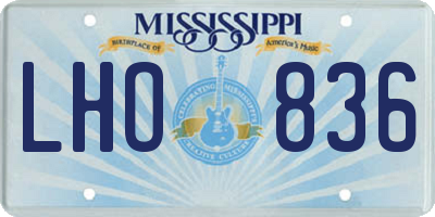MS license plate LHO836