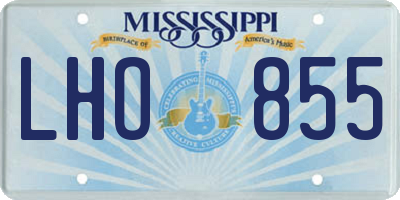 MS license plate LHO855