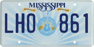 MS license plate LHO861