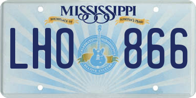 MS license plate LHO866