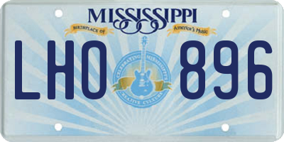 MS license plate LHO896