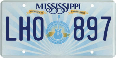 MS license plate LHO897