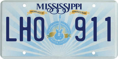 MS license plate LHO911