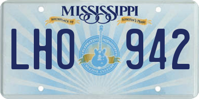 MS license plate LHO942