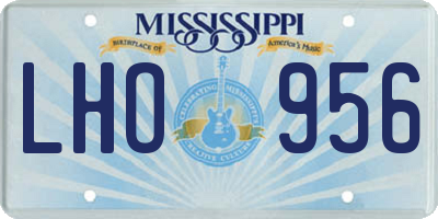MS license plate LHO956