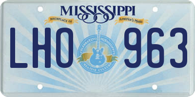 MS license plate LHO963