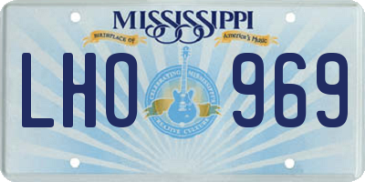 MS license plate LHO969