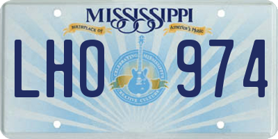 MS license plate LHO974