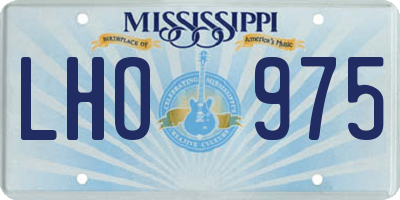 MS license plate LHO975