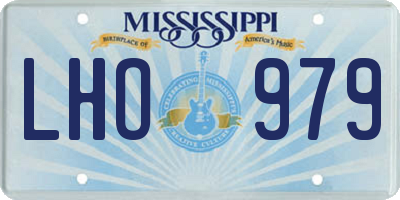 MS license plate LHO979