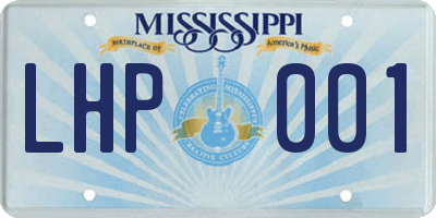 MS license plate LHP001