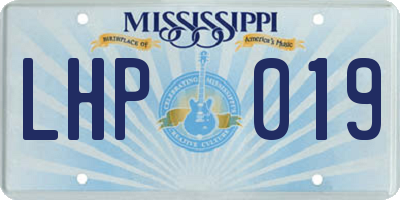 MS license plate LHP019