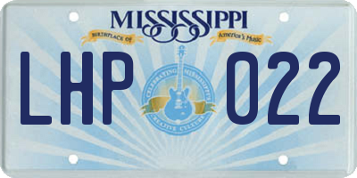 MS license plate LHP022