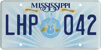 MS license plate LHP042