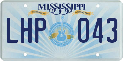 MS license plate LHP043