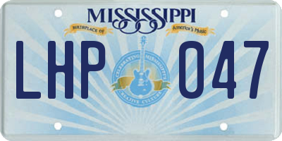 MS license plate LHP047