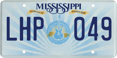 MS license plate LHP049