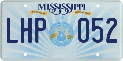 MS license plate LHP052