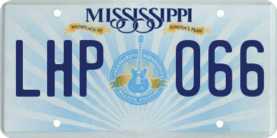 MS license plate LHP066