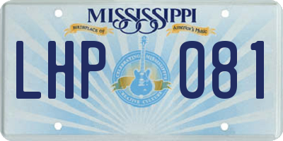 MS license plate LHP081