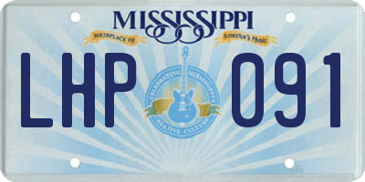 MS license plate LHP091