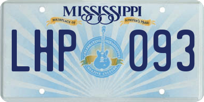 MS license plate LHP093