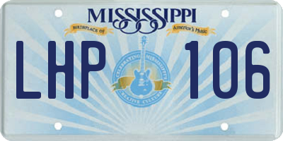 MS license plate LHP106