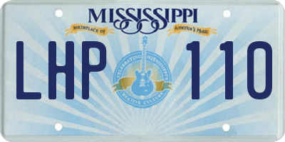MS license plate LHP110