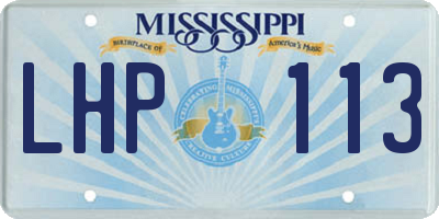 MS license plate LHP113