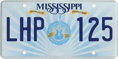 MS license plate LHP125