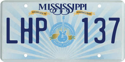 MS license plate LHP137