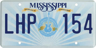 MS license plate LHP154
